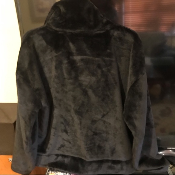 VELOUR CHOCOLATE BROWN BOMBER JACKET Large-XLarge NWOT - Picture 5 of 15